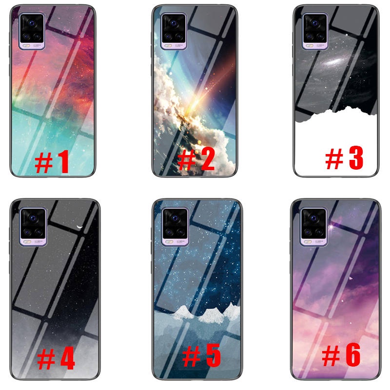 Ốp Điện Thoại Kính Màu Gradient Họa Tiết Bầu Trời Đầy Sao Cho OPPO Reno 8 Lite Reno7 Z 5G OPPO Reno 7Z Reno7Z 5G