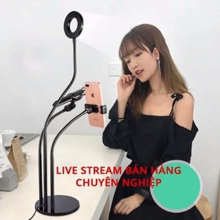 Bộ đế kẹp mic live stream chuyên nghiệp có đèn led siêu sáng