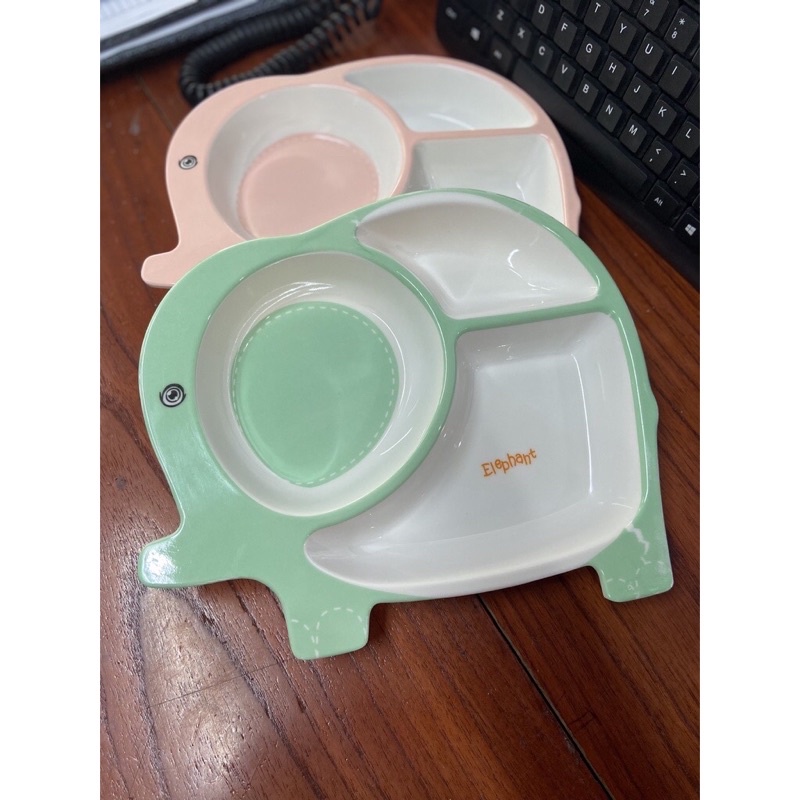 [Tặng Kèm Thìa] Khay Ăn Dặm Chia Ngăn, Bát Bột Ăn Dặm Hình Thú Dễ Thương Cho Bé Chất Liệu An Toàn