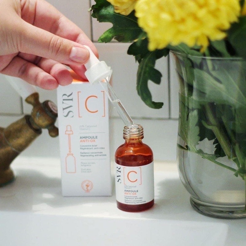 TINH CHẤT VITAMIN C SVR  AMPOULE ANTI-OX 20% OPTIMIZED VITC SERUM SÁNG DA VÀ NGỪA LÃO HÓA 30ML