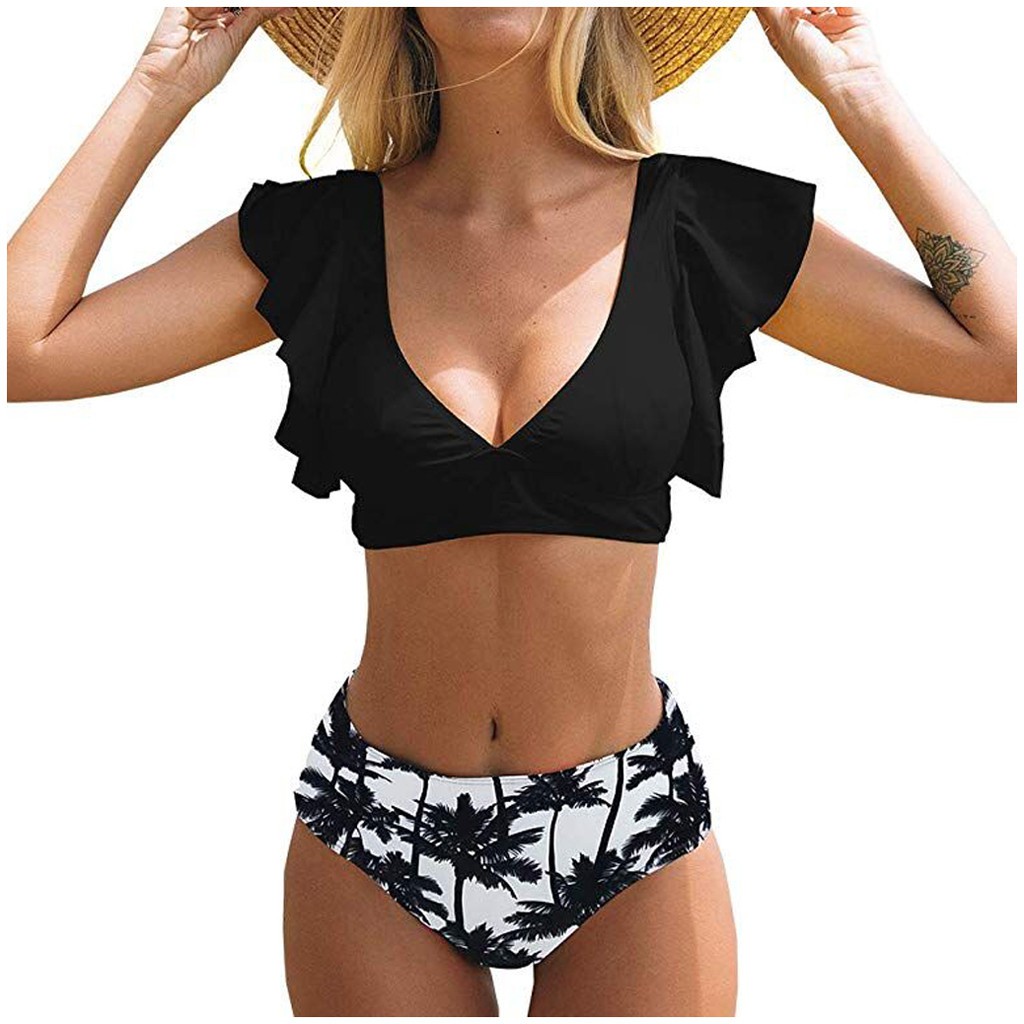 Bikini Lưng Cao Hoạ Tiết In Thiết Kế Nâng Ngực Cho Nữ | BigBuy360 - bigbuy360.vn