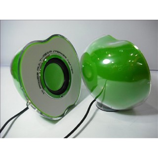 Loa di động gắn máy tính hình trái táo có đèn led cute