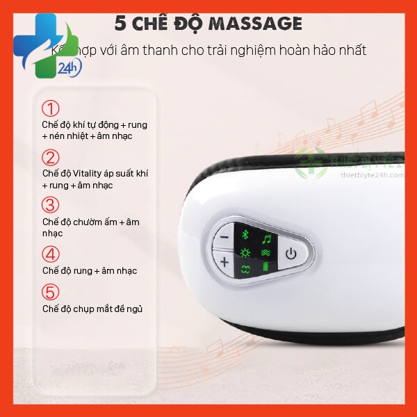 Máy Massage Mắt Cao Cấp, Dụng Cụ Mát Xa Thư Giãn Giảm Đau Nhức, Giảm Thâm Cuồng, Mỏi Mắt HY-M35
