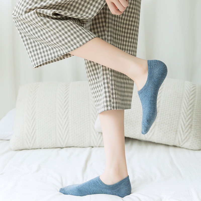 Tất vớ nữ nam cổ ngắn trắng giấy lười dễ thương hàn quốc đẹp iLita chân thấp nhún đủ màu trơn đen, đỏ, vàng, xám, xanh
