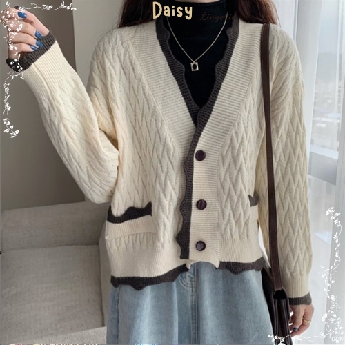 [SP Tốt,Hỏa Tốc] Áo Khoác Cardigan Len Màu Kem Áo Len Trơn Form Rộng Phong Cách Hàn Quốc - Mã AOL012