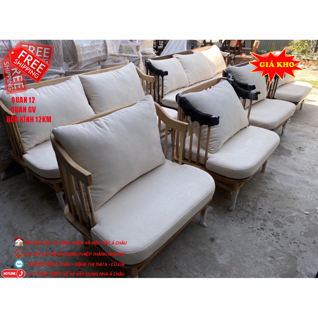 sofa phòng khách nan hiện đại sản xuất từ gỗ sồi nhập khẩu từ Đức giá rẻ tại TPHCM