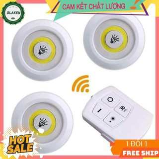 Bộ 3 Đèn LED Gắn Tường Tủ Có Điều Khiển Từ Xa, Có Chức Năng Hẹn Giờ Tắt Siêu Tốt [ĐÈN MORO]