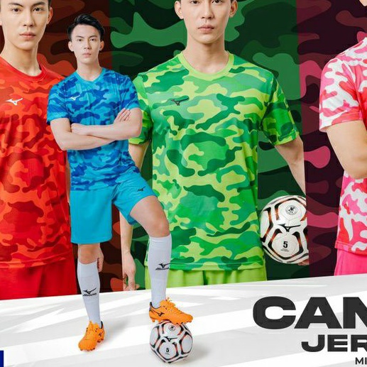 Bộ Quần Áo Bóng Đá MIZUNO Camo Họa Tiết Mát Thích Hợp Chơi Thể Thao