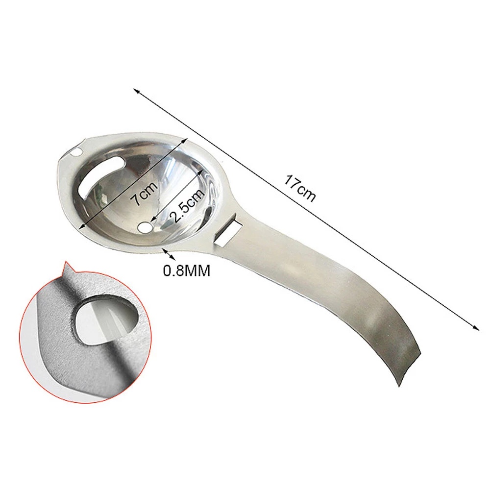 1 Dụng Cụ Tách Lòng Đỏ Trứng Gà Bằng Thép Không Gỉ