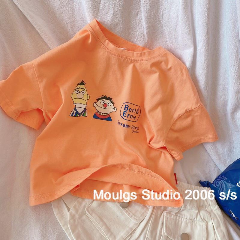 Áo Thun Cotton Ngắn Tay In Hoạt Hình Thời Trang Mùa Hè Hàn Quốc Dành Cho Bé Trai 2023