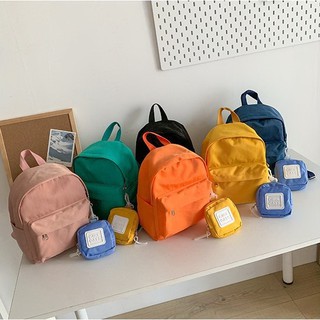 [xả kho] Set balo + túi nhỏ Girl Cats|Ba lô thời trang vải nữ dùng đi học, đi chơi, du lịch