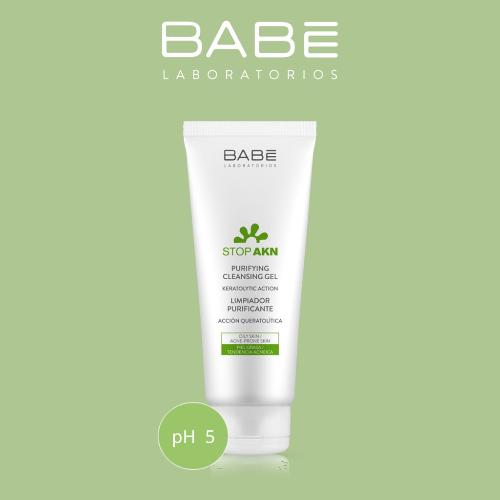 Sữa Rửa Mặt Cho Da Dầu Mụn Babé Stop Akn Purifying Cleansing Gel