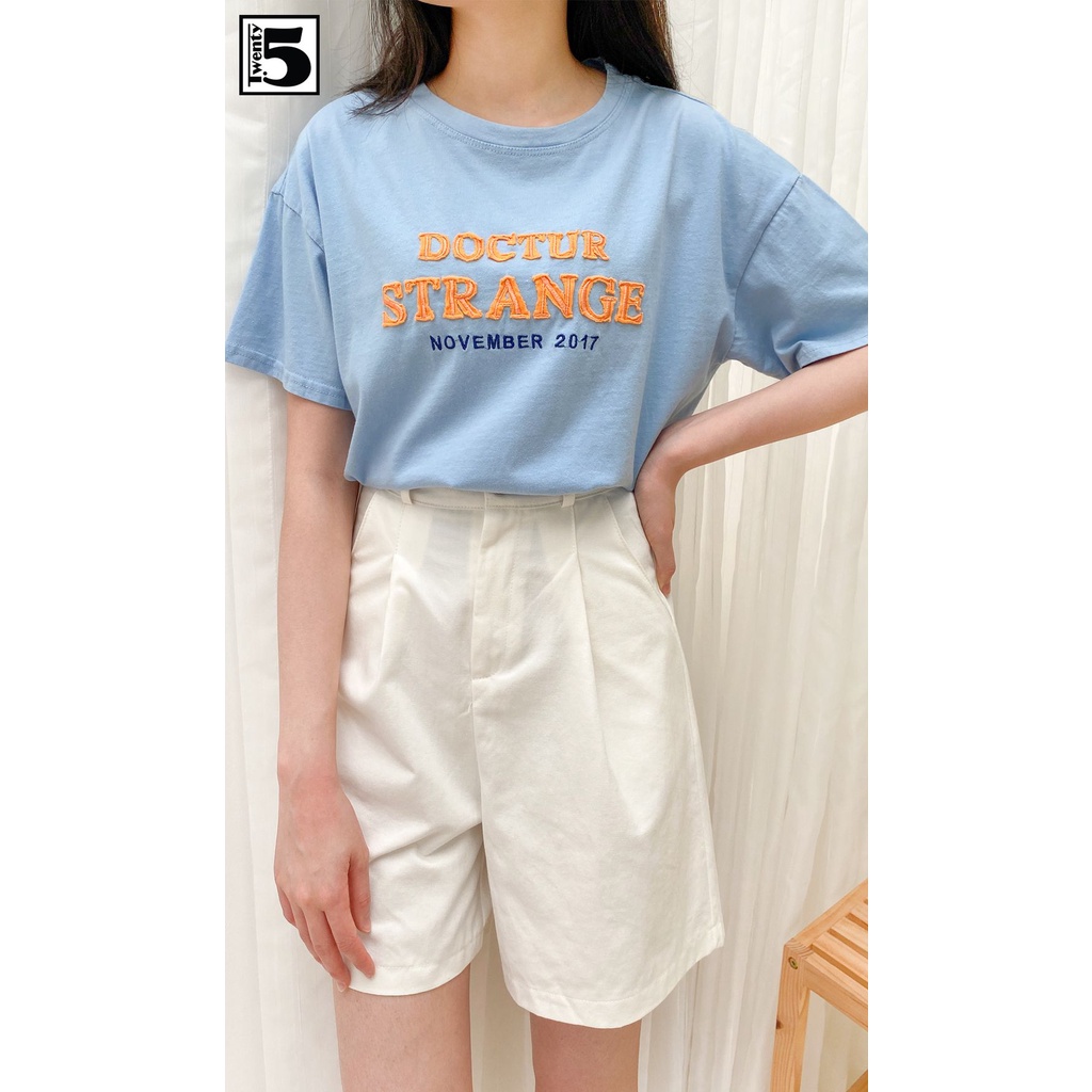 Quần short kaki mỏng, cạp cao Twentyfive 3726