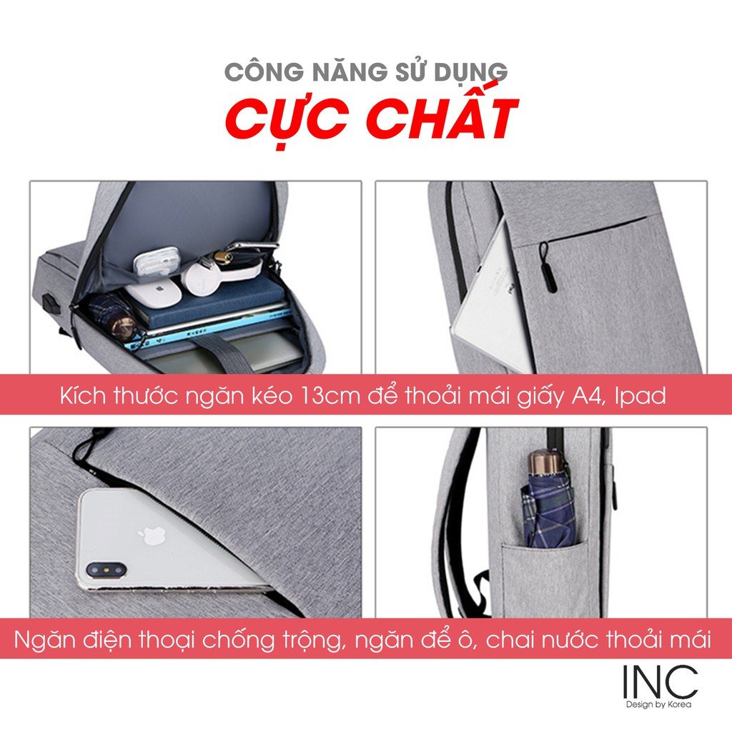 Balo laptop, cặp đựng Máy tính cá nhân kích thước 15.6 inch chống xước, chống nước - BL06