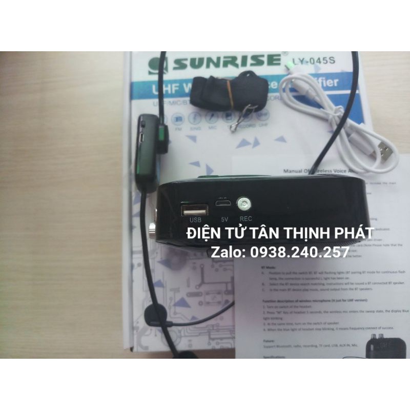 Máy trợ giảng, máy dạy học sunrise LY-045S, sunrise MA-019 có bluetooth, usb,TF, AUX - sunrise ly-045