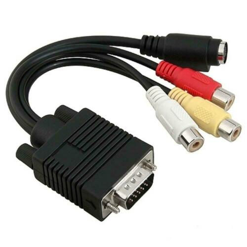 Bộ Chuyển Đổi Vga Svga Sang S-Video 3 Rca Tv Av Cho Pc Best Y6H0