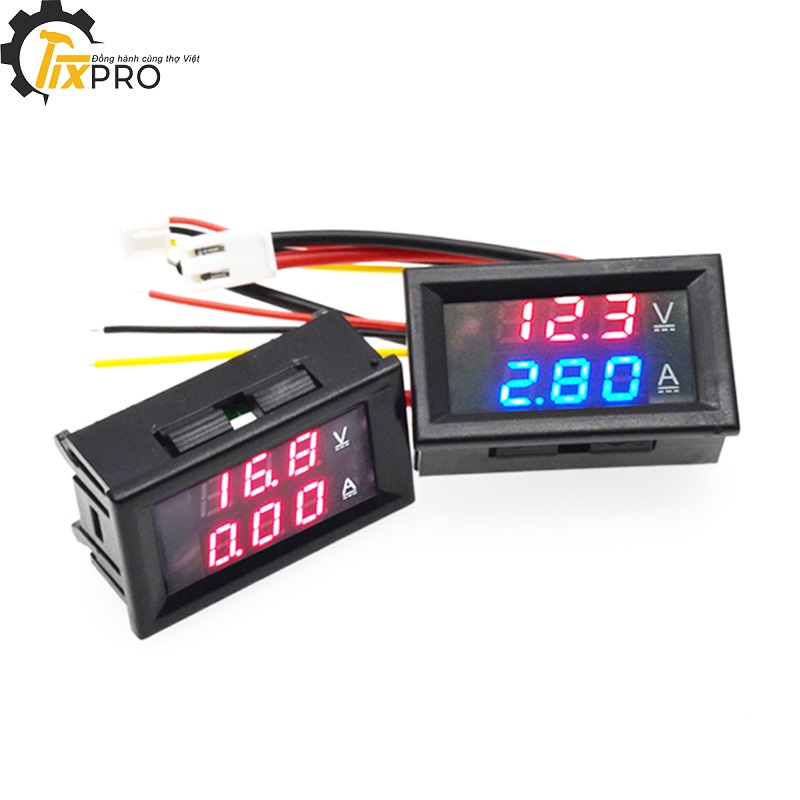 Đồng hồ led hiển thị dòng và áp một chiều ( 10A- 100V).