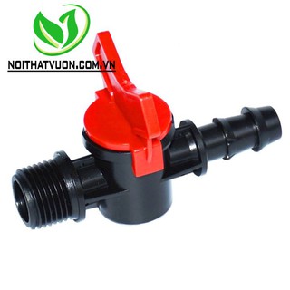 Van khóa nước tưới nhỏ giọt 16mm chất liệu nhựa cao cấp bền, đẹp - Nội Thất Vườn
