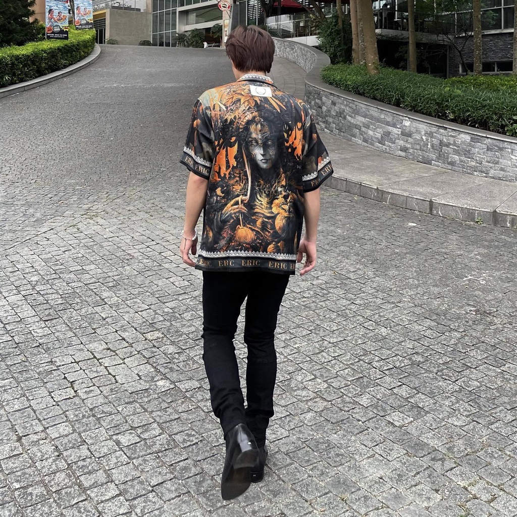 ERIC - Sơmi lụa dáng rộng Oversize kiểu Unisex cho Nam/Nũ THODAN Curban shirt