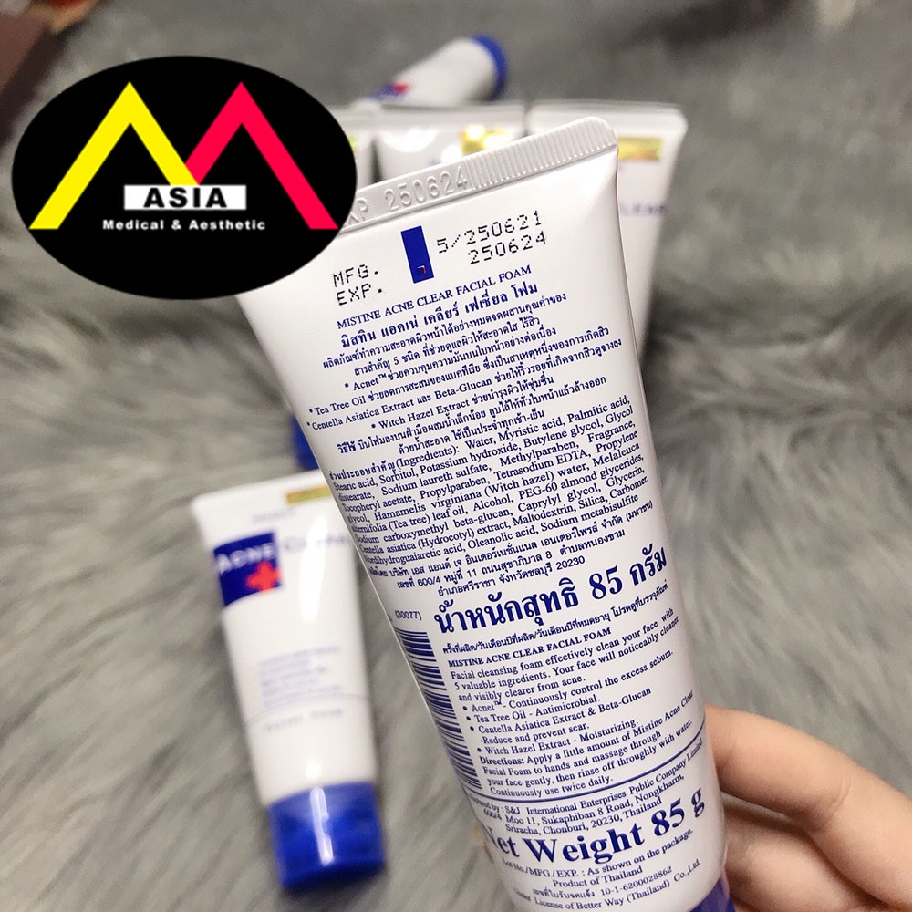 Sữa Rửa Mặt Acne Clear MISTINE Thái Lan 85G