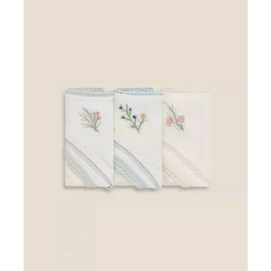 Set 3 quần lót nữ Oysho xuất dư, Đồ lót nữ Oysho cao cấp hàng xuất mẫu thêu hoa vintage
