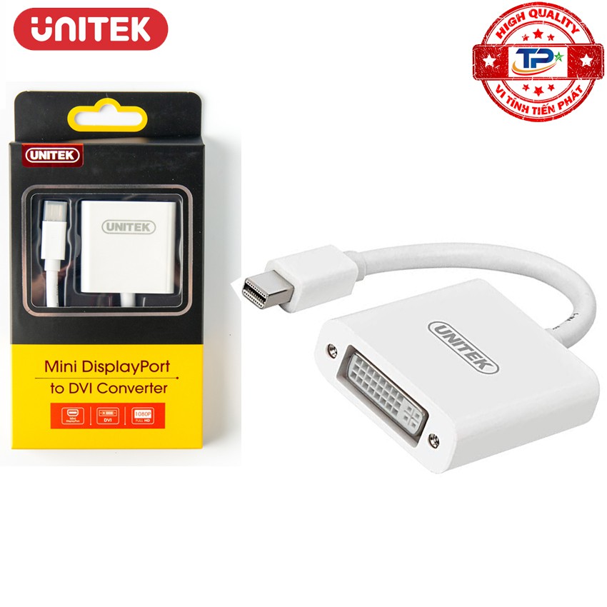 Bộ Chuyển Mini Displayport sang cổng DVI - Unitek Y-6326BK / Y-6326WH