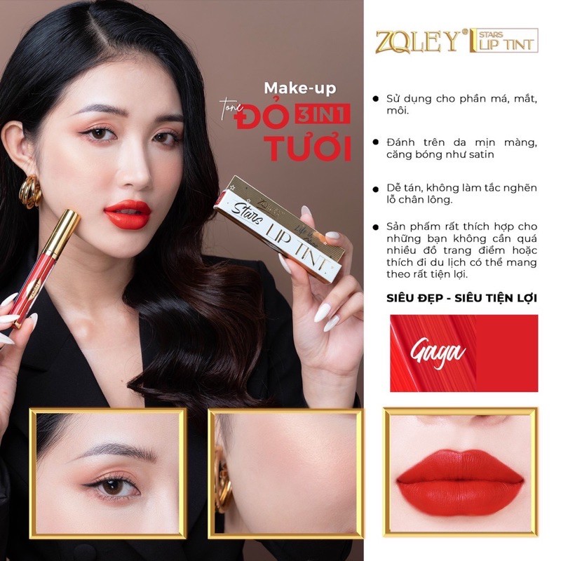 Son Star Lip Tint Zoley 5 màu cá tính-son kem Zoley.