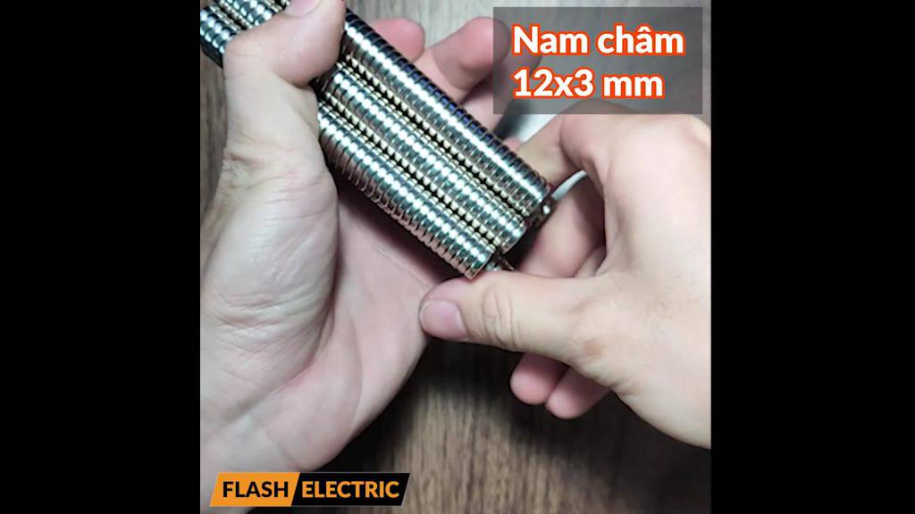 Nam châm đất hiếm siêu mạnh 12x3mm N35