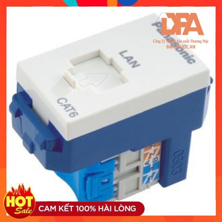 Hạt mạng WEV2488SW Panasonic Hạt Mạng Cat5e Panasonic Nhân Mạng Âm Tường Cat5e Nhựa Chống Cháy Chống Chuẩn JIS Nhật Bản