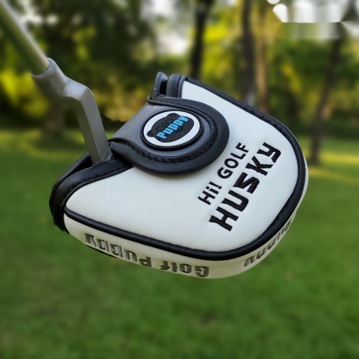 Siberian Husky Golf Thanh Gỗ Bộ Head Cover Dễ Thương Phim Hoạt Hình Câu Lạc Bộ Vỏ Bảo Vệ Cap Push Rod Set nrUk