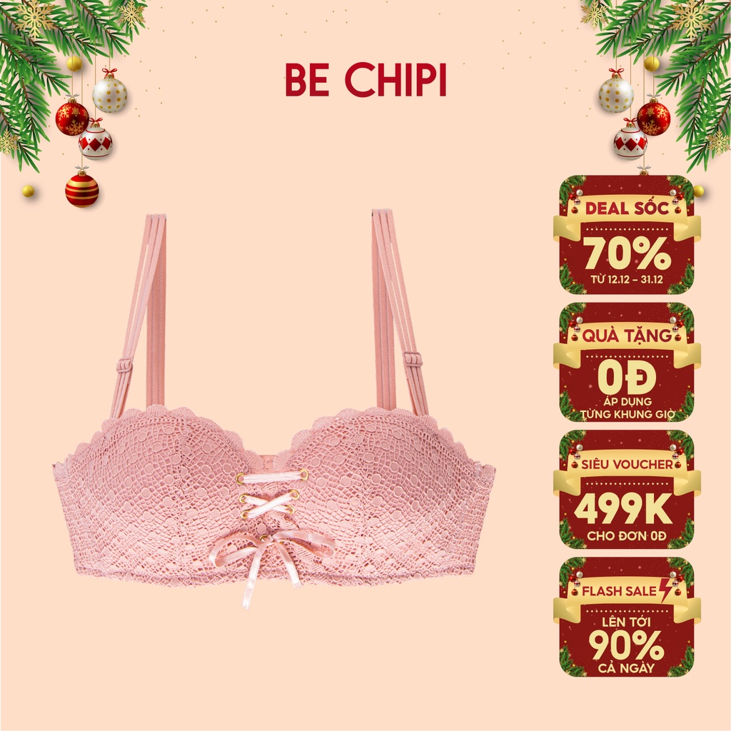 Áo Lót Không Gọng Đệm Mỏng Có Ren Họa Tiết Quây Ngang Dành Cho Ngực Lớn Bigsize By Bechipi- AL8899 - Hàng mới về