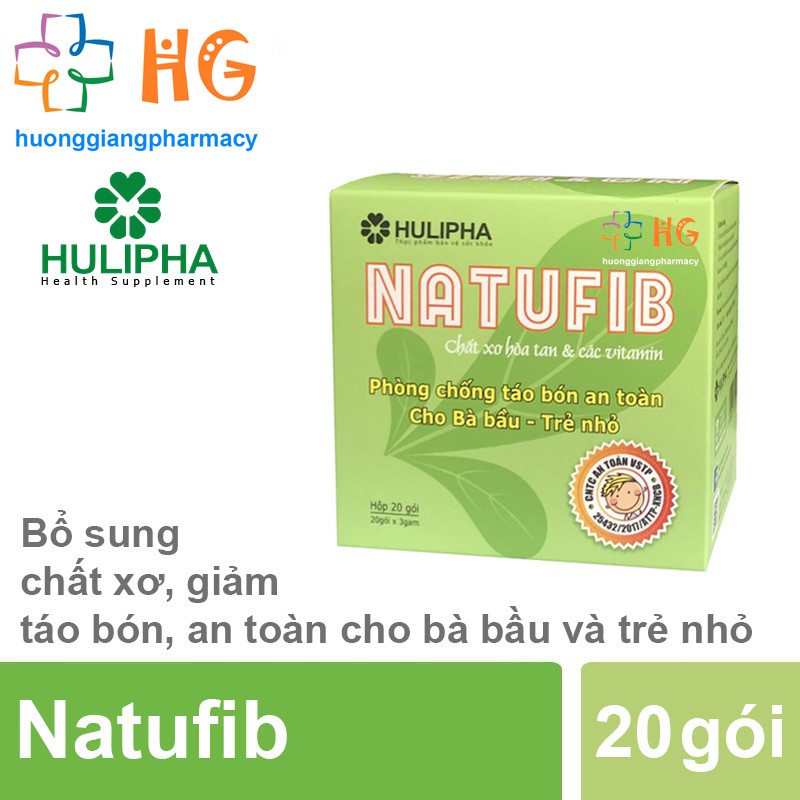 Natufib Chống táo bón cho bà bầu và trẻ nhỏ (Hộp 20 gói)