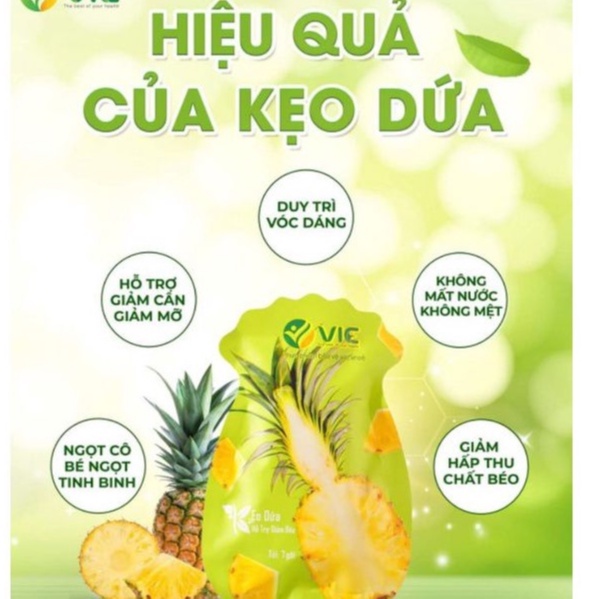 Kẹo dứa giảm cân vic chính hãng 100% tự nhiên