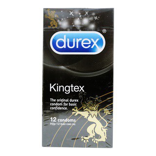 Bộ 2 hộp Bao cao su Durex Kingtex 12 Chiếc tặng 2 BCS 6 bi Xmen