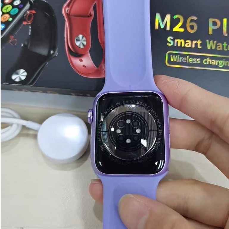 Đồng hồ thông minh M26 Plus Smartwatch Series 6 Nghe gọi Bluetooth Dùng được 2 nút Tràn viền Thời trang