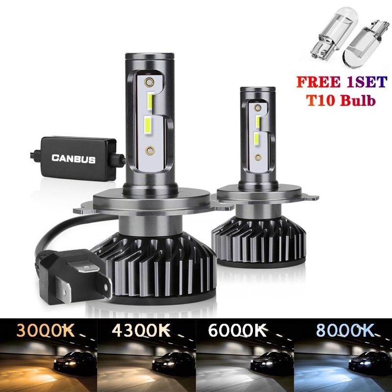 1 cặp đèn pha LED 12000LM Ánh sáng xanh H4 H7 H11 H27 9005 HB3 9006 HB4 H1 6000K 8000K 110W chất lượng cao cho xe hơi