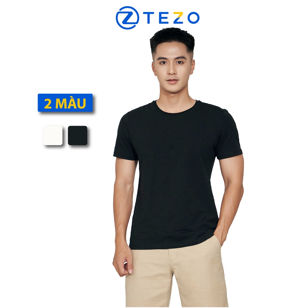 Áo phông nam Tezo logo thêu ngực phong cách năng động thể thao 2205APOT18