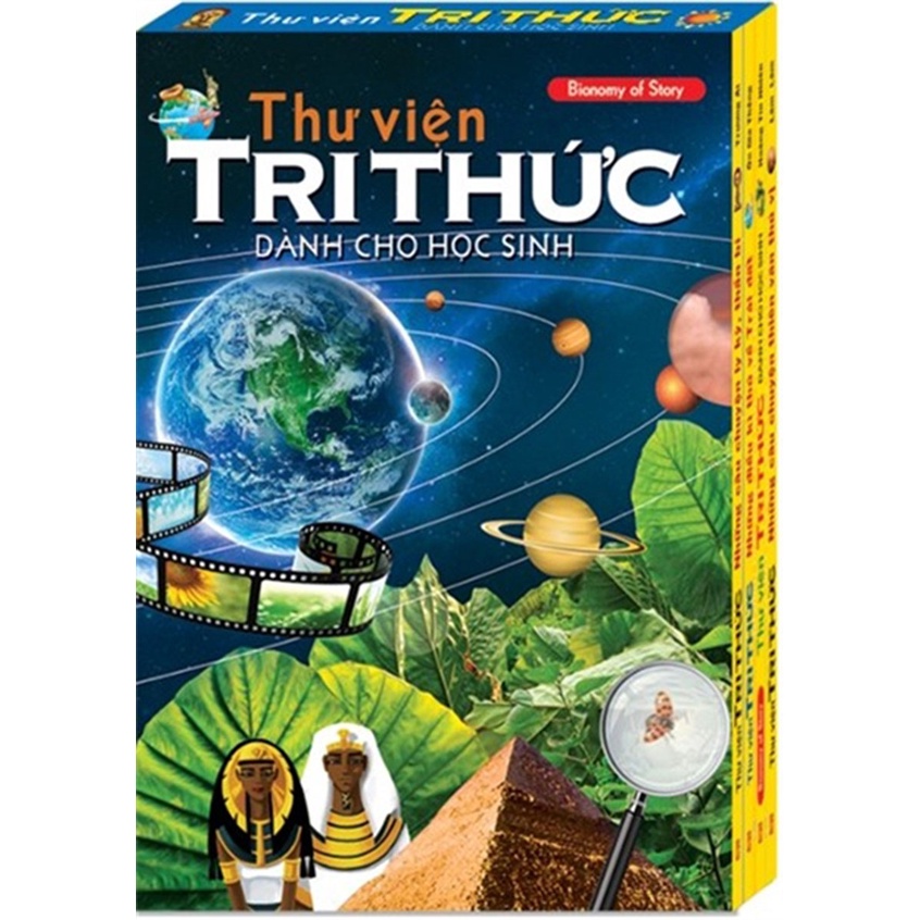 Sách - Thư viện tri thức dành dành cho học sinh - bộ 4 cuốn tặng hộp, lẻ tùy chọn - ML-GD-68k-8936046597773