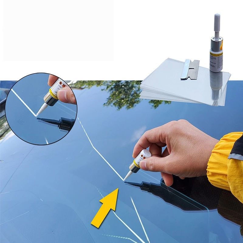 "Còn hàng" 13g keo dán kính nứt sửa chữa nứt kính chắn gió ô tô dán keo nano cửa và kính cửa sổ bị vỡ sửa chữa keo cố định dễ dàng thao tác dụng cụ giao hàng