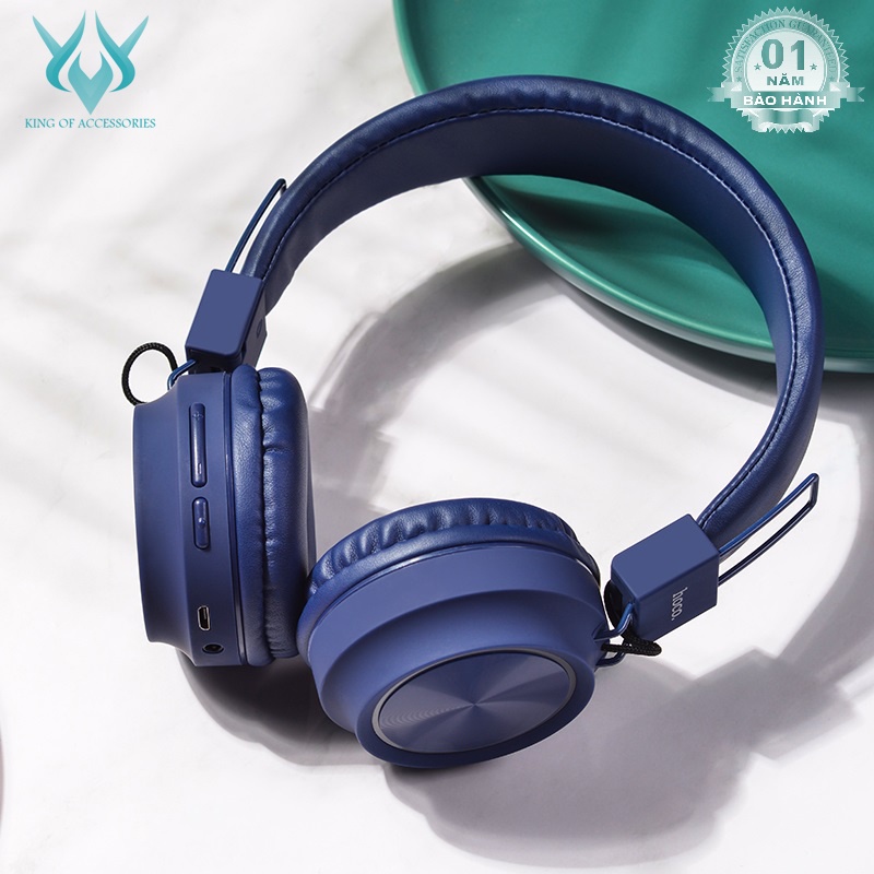 Tai nghe chụp tai bluetooth Hoco W25 Deep Bass hỗ trợ khe gắn thẻ nhớ - nghe nhạc liên tục 12h