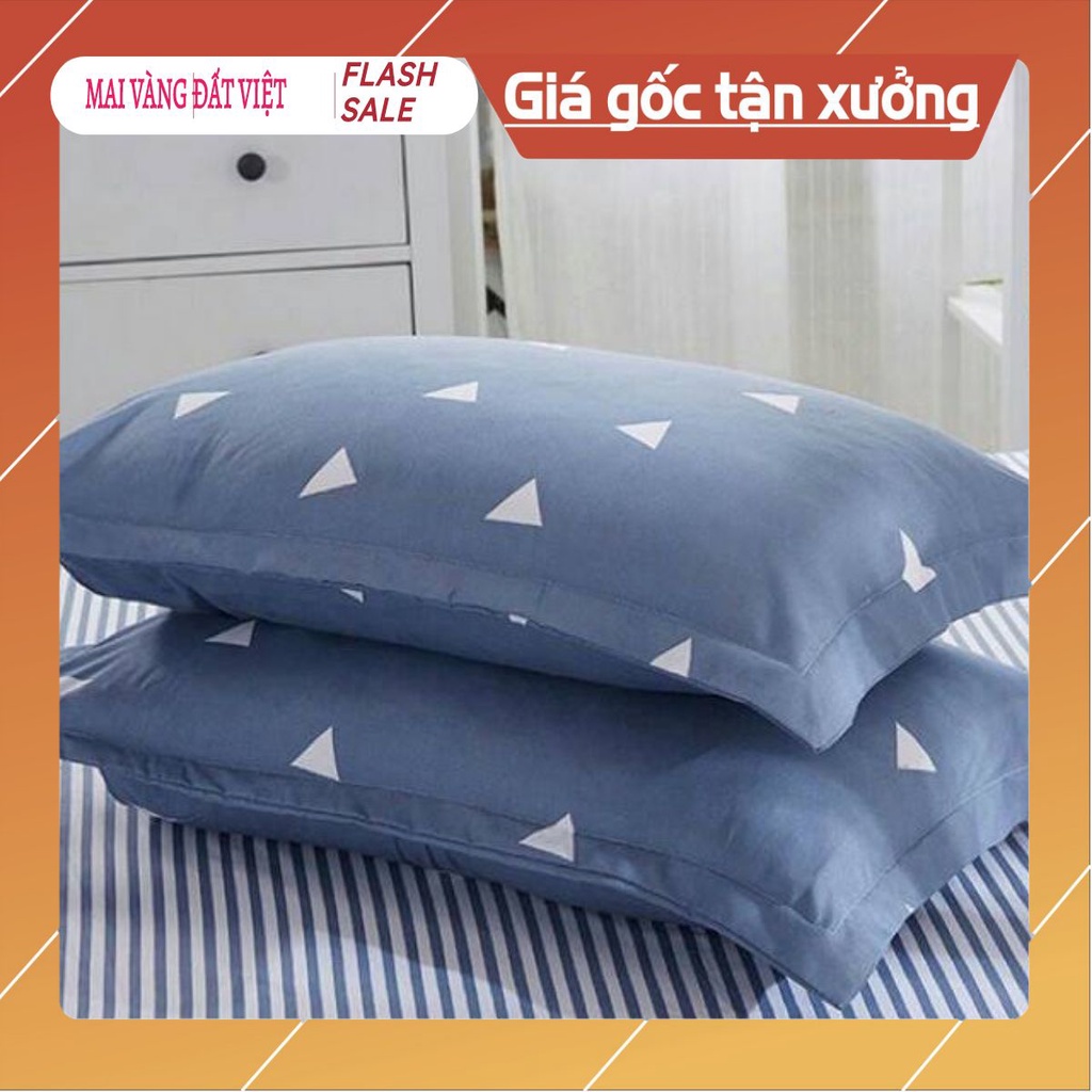 Vỏ gối nằm cotton poly kt 40x60cm,được chọn mẫu