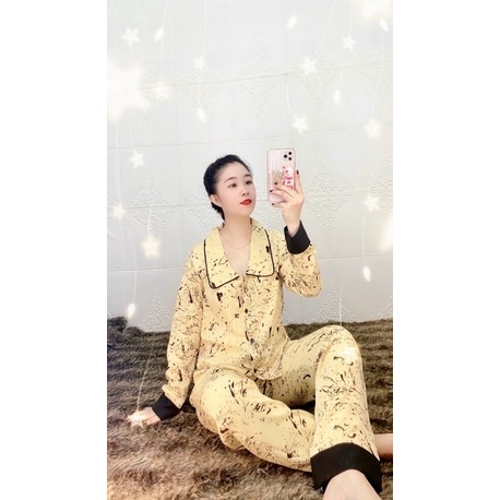 ĐỒ BỘ MẶC NHÀ  LỤA MANGO TAY DÀI QUẦN DÀI