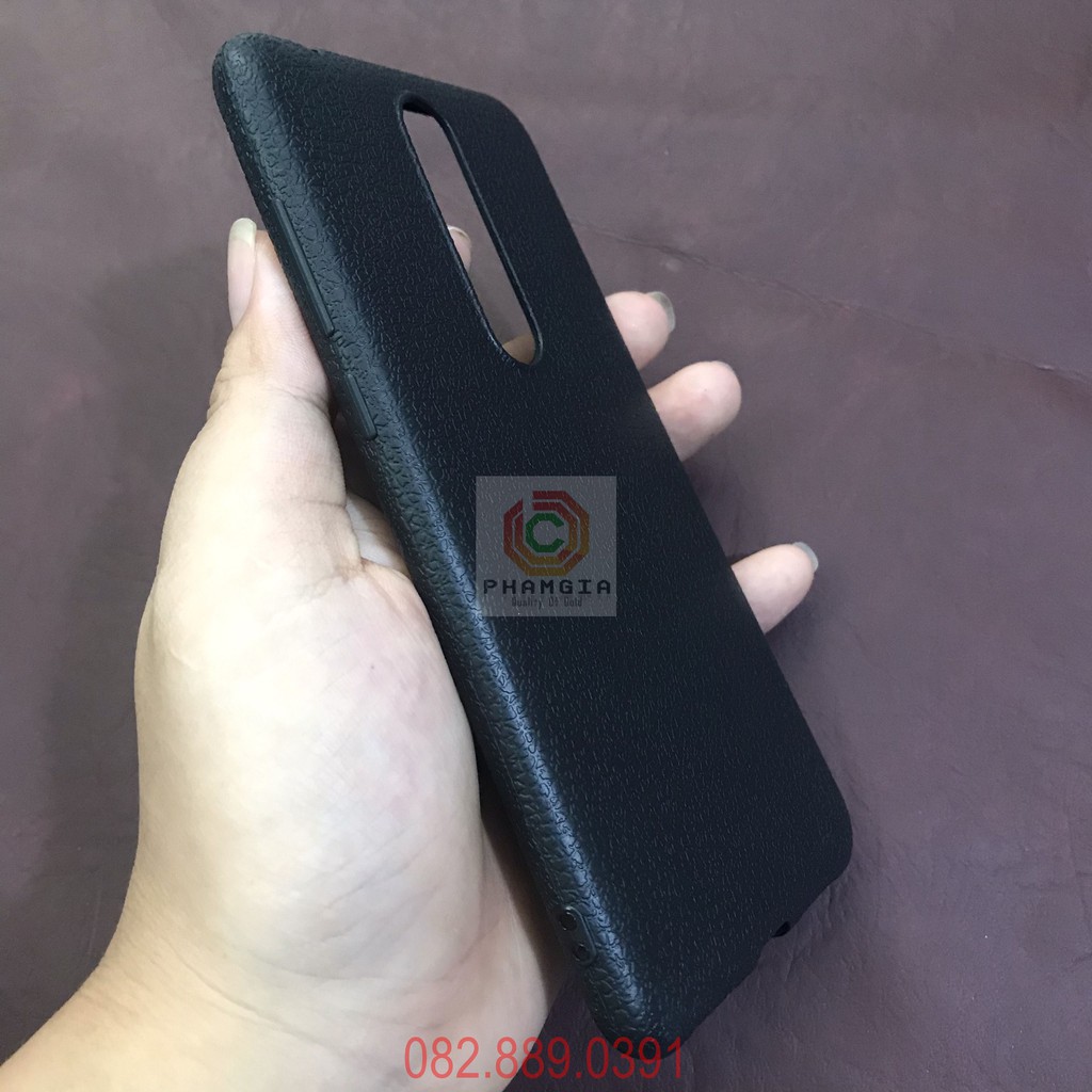 Ốp lưng Nokia 3.1 plus (x3) dẻo đen giả da siêu bền