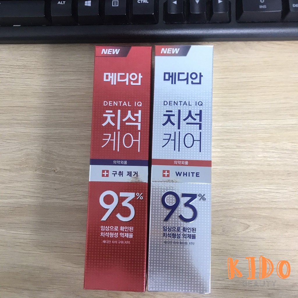 Kem Đánh Trắng Răng Thơm Miệng Median Dental Iq 93% Hàn Quốc 120g (Trắng | Đỏ)