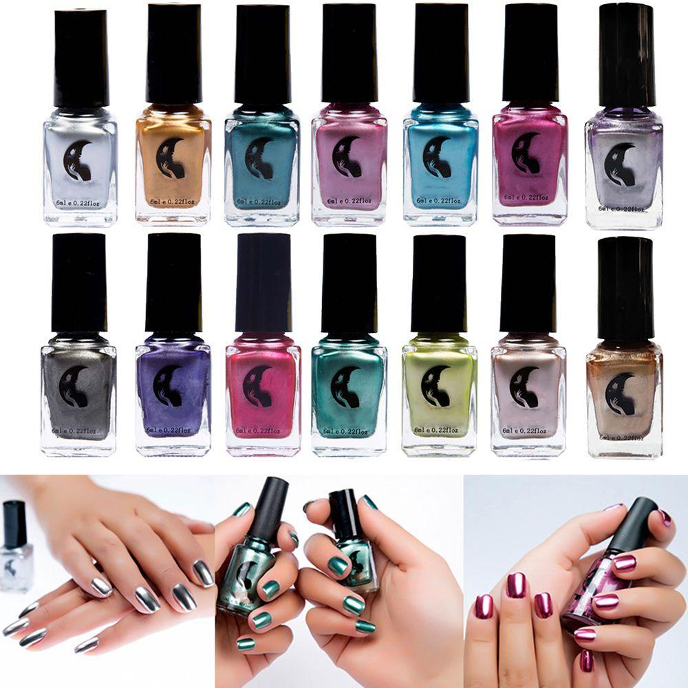 Gương Trang Điểm Kiểu Dáng Sáng Tạo Độc Đáo|Lọ Nước Sơn Móng Tay Tráng Gương Nhiều Màu Sắc Thời Trang