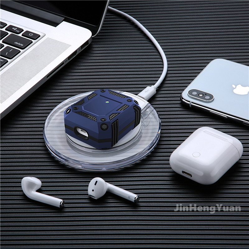 Ốp bảo vệ hộp sạc tai nghe thích hợp cho Airpods 1/ 2 có phụ kiện