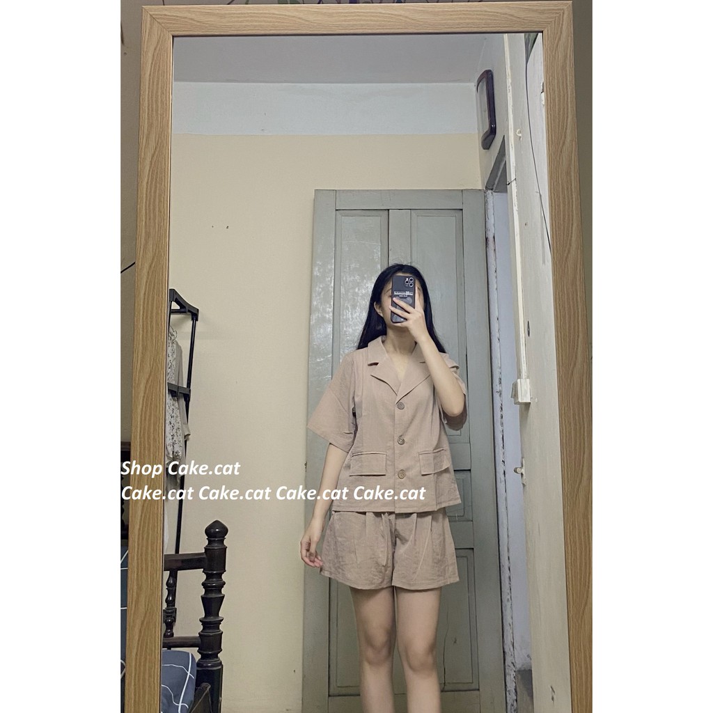 [GIẢM 10K CHO ĐƠN TỪ 250K - CÓ VIDEO ẢNH THẬT] Set quần áo croptop chất đũi xước freesize cá tính