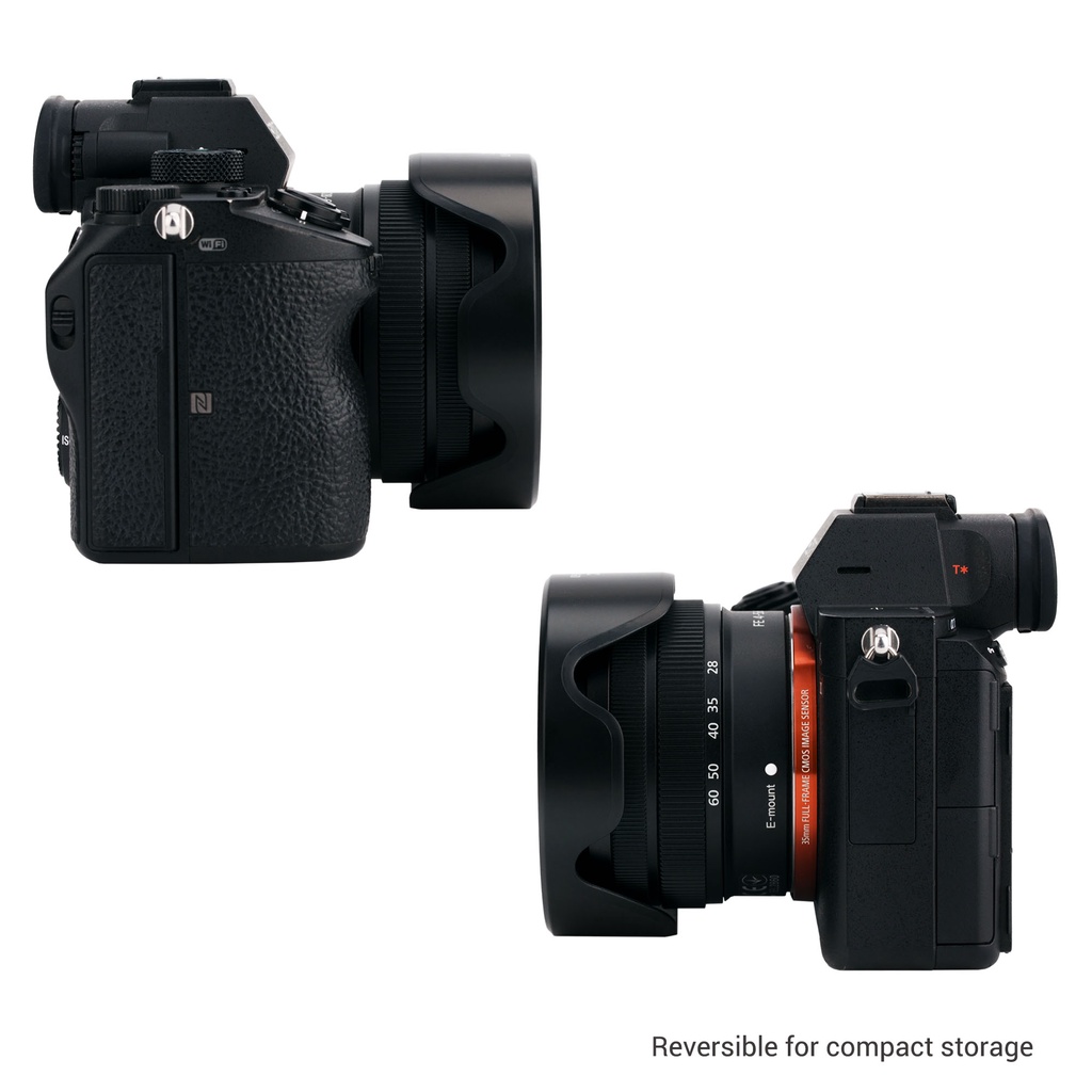 Loa che nắng JJC LH-S2860 thích hợp cho camera Sony FE 28-60mm F3.5-5.6 OSS SEL2860 Sony E PZ 16-50mm F4-5.6/ Sony A6500