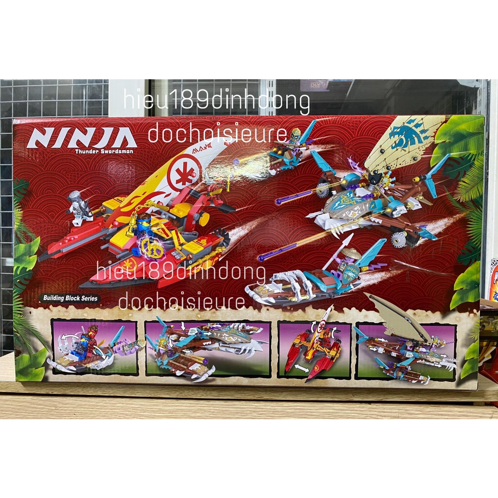 LẮP RÁP XẾP HÌNH NINJAGO TRẬN CHIẾN TRÊN BIỂN CATAMARAN CỦA KAI 71748 60040