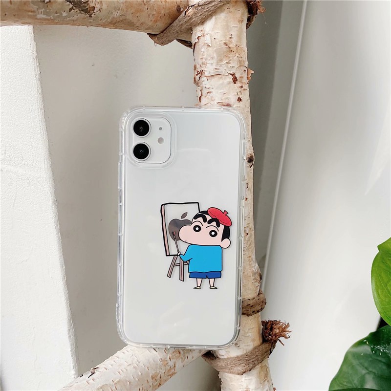 Ốp điện thoại mềm in hoạt hình Shinchan cho iphone 13 pro max 7 8 plus X XR MAX iphone11 12 pro max 7plus 8P 13mini